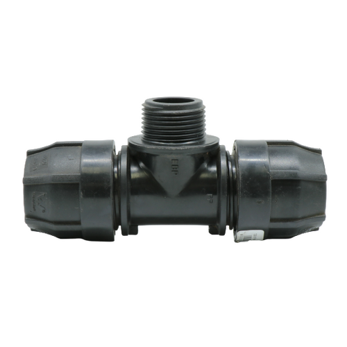 Compression Threaded Tee 25mm x 1" Male Thread